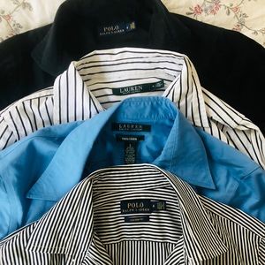 4 Ralph Lauren long sleeve button down tops